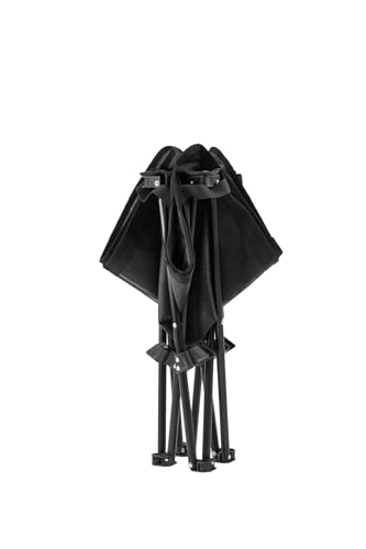 KingCamp Erhöhtes Hundebett Hundeliege Outdoor Haustierbett Haustierliege Atmungsaktivem Mesh & Wildledermatte & Rutschfesten Füßen für Reisen Garten Outdoor Indoor, Schwarz 57 x 57 x 23 cm