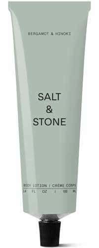Salt & Stone Body Lotion for Women & Men | Hydrates, Nourishes & Softens Skin | Restores Dry Skin | Fast-Absorbing | Cruelty-Free & Vegan (100 ml) (Bergamot & Hinoki)