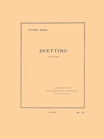 Bozza: Duet, for Two Bassoons