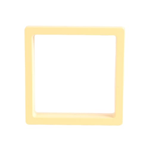 NASSIA ルースケース ジュエリー収納 5個セット ディスプレイケース アクセサリー 透明 標本 収納ケース (イエロー, 7*7*2cm)