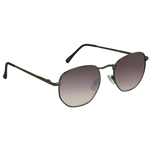 proSPORT Reading Sunglass Tinted Full Lens Gradient Sun Reader Hinged Temples Gunmetal Frame +1.25 Men Women NOT BIFOCAL