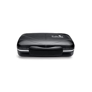 Fullicon Travel Pillenbox Organizer Grote Draagbare, Oversized 8 Compartiment Pillendoosjes/Houder, Vitamine/Medicatie Case – Luchtdicht & Vochtbestendig (zwart)