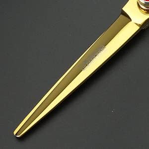 Miniatura 5 de Juego de tijeras de peluquería profesional de 6 pulgadas, cortapeloscortapelos de acero inoxidable familiar (juego dorado de 6 pulgadas)