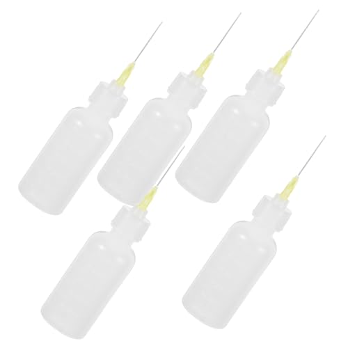 DOITOOL 5 Pcs Plastic Squeeze Bottles Needle Tips 55ml Glue Dispenser Bottles for Pottery and Crafts