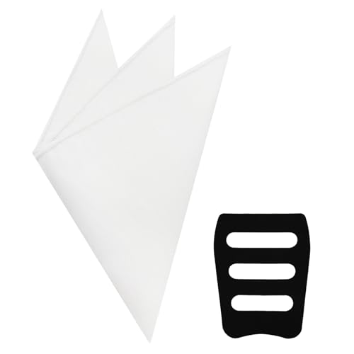 Luckyvestir Pocket Squares for Men 9 Cotton Handkerchiefs Men Women with Pocket Square Holder for Suits Business Wedding (White)