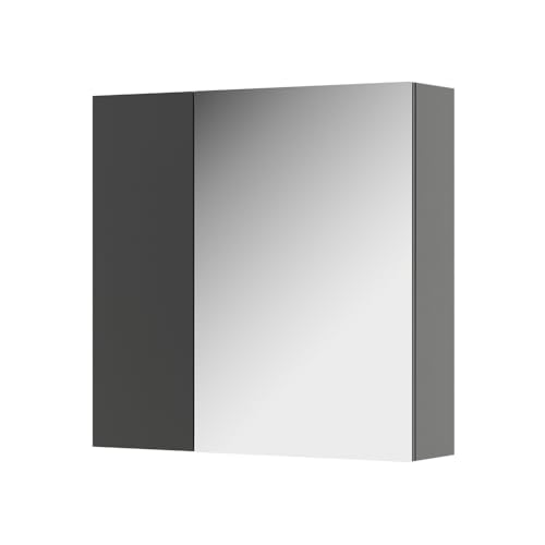 Vicco Badspiegelschrank Anthrazit Leopold 60x59x16 cm -...