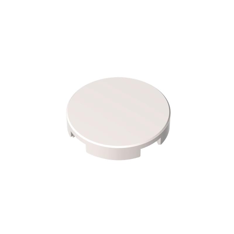 Gobricks 14769 Circular Plate Tile Round 2x2 with Bottom Stud Holder 50 Pieces GDS-611 Compatible with Lego Building Blocks Color:White — image 1