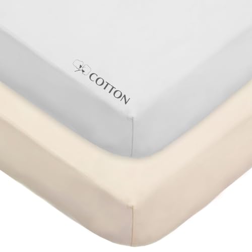 American Baby Co. 2 Pack Cotton Fitted Crib Sheets 52"x28