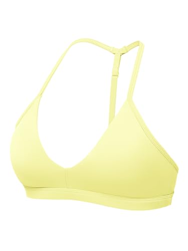 Image of YEOREO CoreFlex Sports Bras for Women Strappy Padded Halter Open Back Light Impact Deep V Neck Yoga Workout Gym Tops