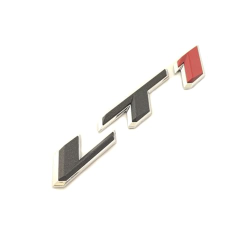Image of 2pack LT1 Emblem 3D Side Door Badges Sticker Letters Nameplate Compatible with 2017-2024 84534516 SS LT1 Chrome