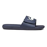 PUMA Men's COOL CAT 2.0 ALTERNATIVE CLOSURE Slide Sandals, PUMA Navy-Puma White, 9