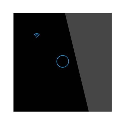 LSLIANGMEI Interruttore Smart WiFi Touch, Compatibile con HomeKit,Siri, Alexa, Google Assistant,Siri, Pannello in Vetro, CA 100-240V (1 vie)