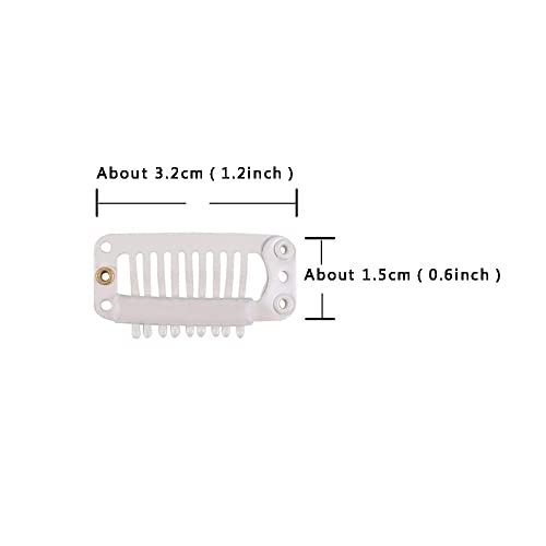 Pinzas para extensiones de cabello 24 pcs 32mm metal miniatura 5