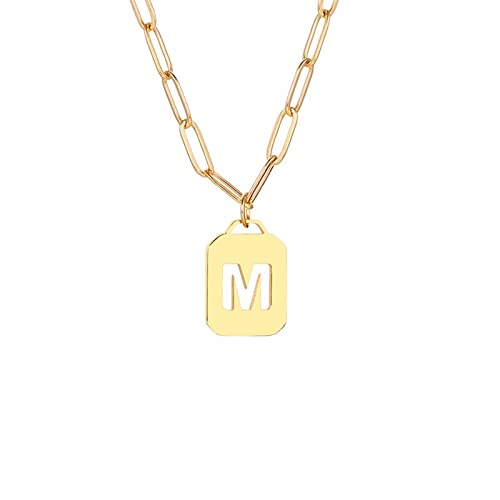 Collier lettre m chaîne or 19 pouces idéal pour le style quotidien
