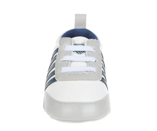 K-Swiss Infant Shoe - Boys Athletic Crib Soft Bottom Baby Shoes - Sneakers and First Walking Shoes for Babies, Grey, 44