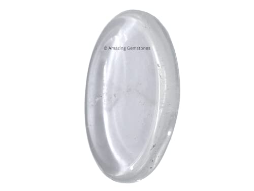 Image of Amazing Gemstone Clear Quartz Crystal Worry Stone Crystals and Healing Stones - Worry Stones for Stress Relief Gift - Piedra Crystal Fidget for Meditation - Unique Stocking Stuffers and Birthday Gift
