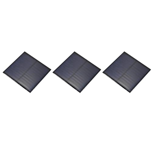 QUARKZMAN 3 Stück 6V 0.75W 0.125A Mini Solarpanel, Mikro Zellen Sonnenkollektor für Sonnenenergie, Heimwerken, DIY, Spielzeug, Akku-Ladegerät, 80x80mm