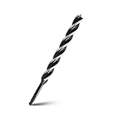 WOBLLMX 3/4" x 12" Auger Drill Bit for Wood,Hex Shank Tri Flute Drill Bit