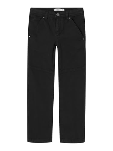 Pantalón de tela niños NAME IT NKMSILAS de corte tapered en color negro diario
