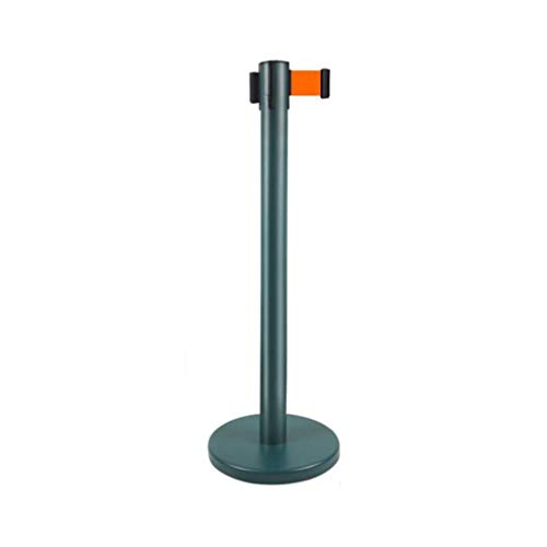 Aioneer Retractable Queue Barrier, Stainless Steel Safety Stanchion, 8M Crowd Control Rope, Parking Guidance System, 1 Piece Line Management Solution For Visitor Direction-Grün