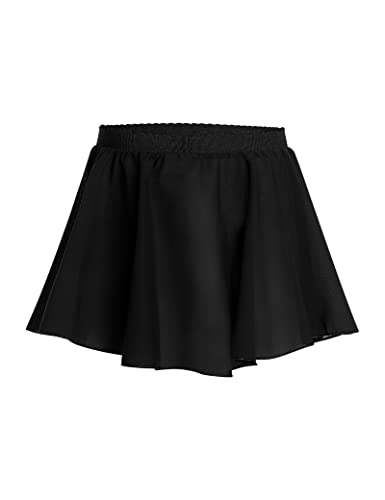 Girls Dance Ballet Skirts Size 10-12 Years Old Sheer Wrap Black Classical Dresses Smooth Dancewear For Cheerleading Skating #TOP1
