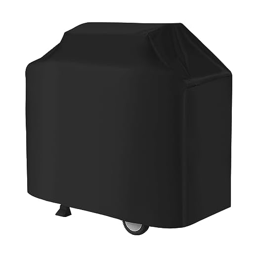 Mesybveo Barbecuehoes, BBQ afdekzeil 210D Oxford, anti-vochtigheid, grill, grillhoes voor buiten, met verstelbaar koord, uv-bescherming, winddicht, stofdicht (145 x 61 x 117 cm)