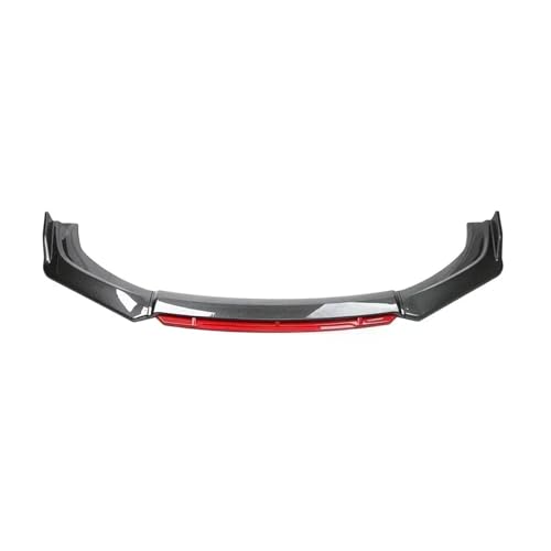 Lèvre de pare-chocs avant Toyota Yaris look carbone spoiler noir et rouge