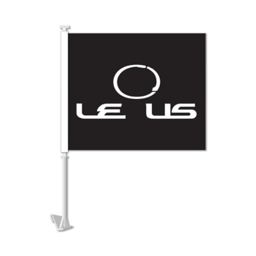 Manufacturer Clip-On Window Sign Compatible with Lexus Black 11"x13", 3Pack