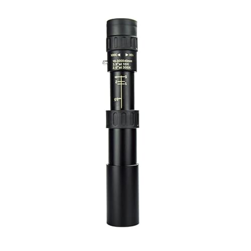 TRDEWR Longue Vue Jumelles Portables Puissantes, Zoom 10-300X HD, Télescope Monoculaire Professionnel À Longue Portée, Faible Vision Nocturne for La Chasse...