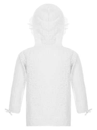 Choomomo Toddler Girls Long Sleeve Hooded Bolero Cardigan Kids Button Closure Shrug Floral Dress Coat2