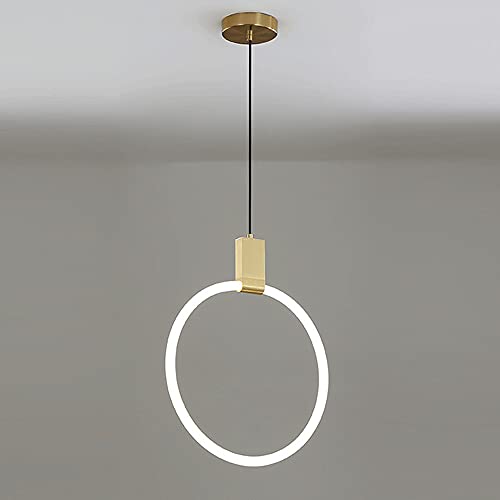 Lampe en aluminium brossé circulaire et minimaliste à tête 360