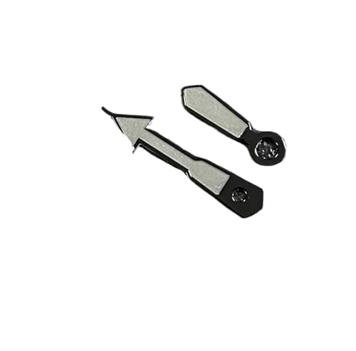 WVTVBYLKLP(売店) 光る矢印型の時計の針 シルバー ブラックエッジ レッド ブルー オレンジ グレー ホワイト ポインター NH35 NH36 4R 7S ムーブメントに適合 時計の針(Diamond E Color)