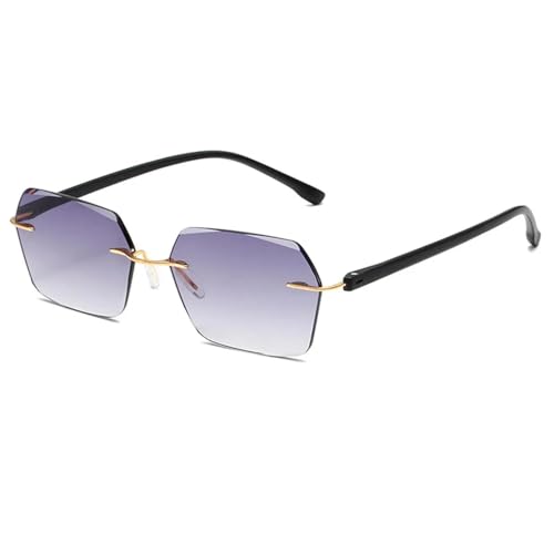 Lunettes de soleil verres colorés sans monture au style punk