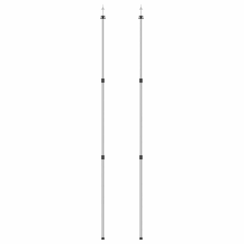 Teleskop-Tarpstangen 2er Set Aluminium 102-260 cm verstellbare Zeltstangen für Tarp Plane und Markise