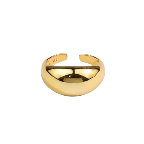 Gold-Plated 925 Sterling Silver Rings for Women, Adjustable, Hypoallergenic Jewelry, Minimalist Cocktail Rings, Bold Bar & Asymmetric Designs, Gift for Birthdays, Mother's Day and Special Occasions3