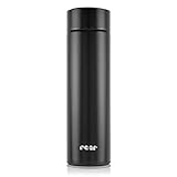 Thermos-Kanne hält gekochtes Wasser und Getränke bis zu 24 Stunden warm (100°C Einfülltemperatur, 20° Umgebungstemperatur, nach 24 Stunden noch 40 °C)
