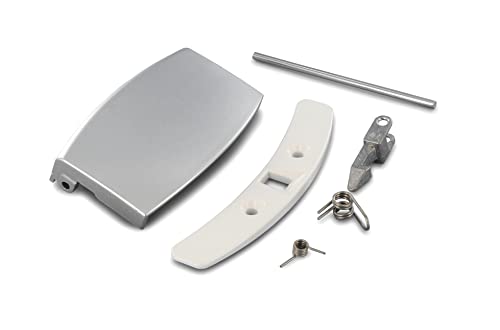 DL-pro Tirador para puerta de lavadora, plateado/antracita, 1 pieza, plástico, con cerradura, para AEG Electrolux 405508555/1