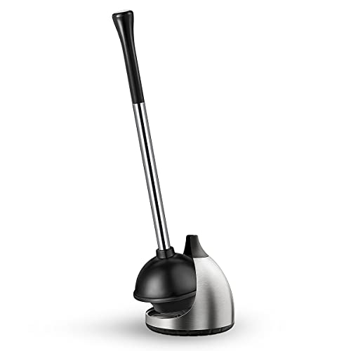 Toilet Plunger Holder for Bathroom Cleaning Heavy Duty Toilet Scrubber Plungers Combo with Long Handle- Hideaway Stainless Steel Plunger Set with Covered Caddy1 Toilet Plunger Holder for Bathroom Cleaning Heavy Duty Toilet Scrubber Plungers Combo with Long Handle- Hideaway Stainless Steel Plunger Set with Covered Caddy1