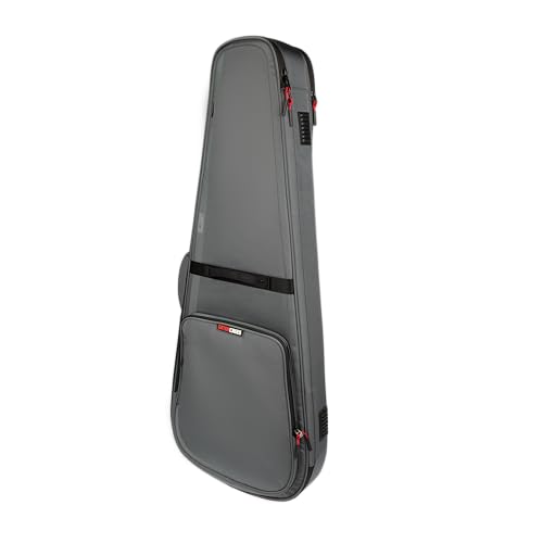 Image of Gator Cases ICON Series Premium Weather Resistant Gig Bag for 335-Style TSA Luggage Lock-Friendly Zipper Pulls, Grey (G-ICON335-GRY)
