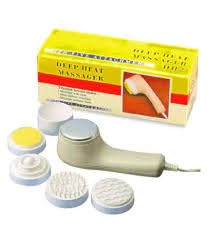 Image of Electric Facial Cleansing Brush & Skin Care Massager Set with Interchangeable Heads - Deep Pore Cleanser, Gentle Exfoliating & Face Massage Tool for All Skin Types, At-Home Spa Skincare (Pack of 1)