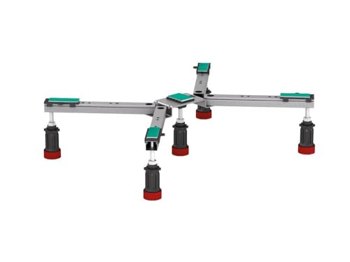 Mepa Pieds de receveur de douche maxi 150 130, acrylique et acier, hauteur réglable 100-185 mm, multicolore