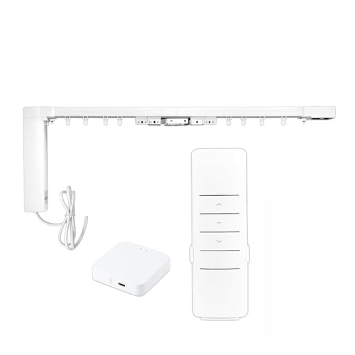 nmbhus Sistema Motorizado De Pista De Motor De Cortina Eléctrica Inteligente con Control Remoto De Voz Inteligente RF Smart Life(8.1M)