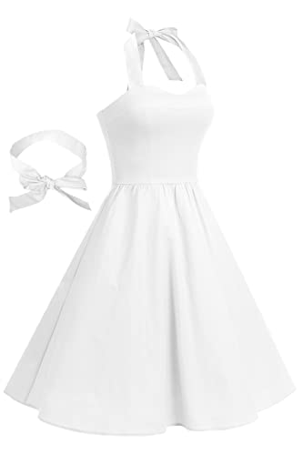 Topdress Women'sVintage Polka Audrey Dress 1950s Halter Retro Cocktail Dress4