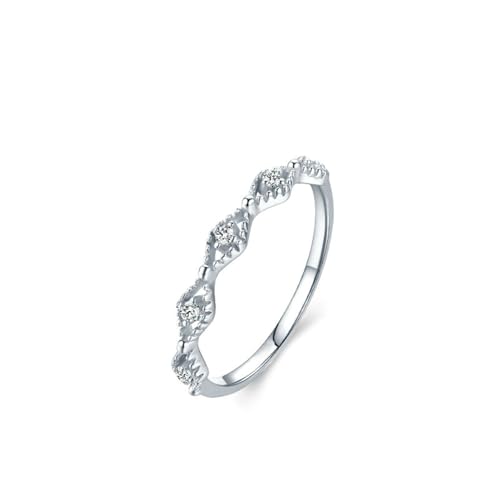 Bague fine en or blanc personnalisée pour éviter les allergies et le ternissement