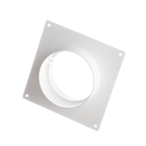 Ø 125mm Wandflansch-Rohrverbinder - PVC Verbinder Verbindungsstück Rundrohr Lüftungsrohr ohne Rückstauklappe