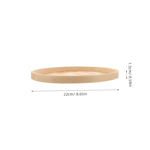 Anneome Unpainted Round Bamboo Wall Decor Tray Lightweight Woven Hanging Sieve for Bedroom Living Multipurpose Bamboo Serving Basket and Creative Handmade Ornament for Festive Parties - Image 8