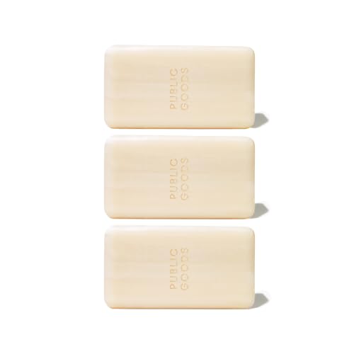 Public Goods 3-Pack Bar Soap for Women & Men | Hand & Body Soap for Sensitive Skin | Natural Fragrance from Organic Essential Oils | For Bath & Shower | Non Toxic, Vegan Friendly | 5 Oz | 3 Count