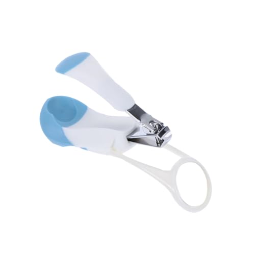 BESPORTBLE Nail Clipper with Magnifying Glass Ergonomic Design for Safe Nail Care Comfortable Grip Trimmer Blue for Newborns