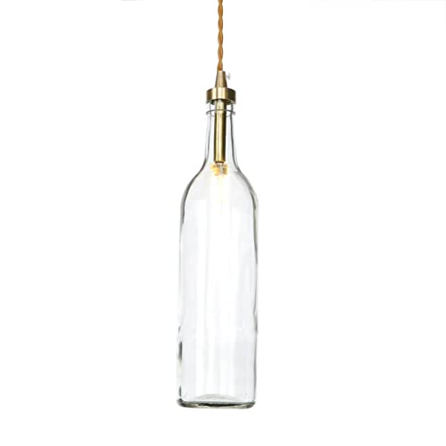 Lampe suspendue en verre de bouteille pour îlot de cuisine et bar moderne
