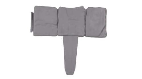 DIVCHI Grey Stone Effect Lawn Edging 10 Pcs Cobblestone Garden Border Flower Bed & Grass Path Garden Edging Fencing Plastic